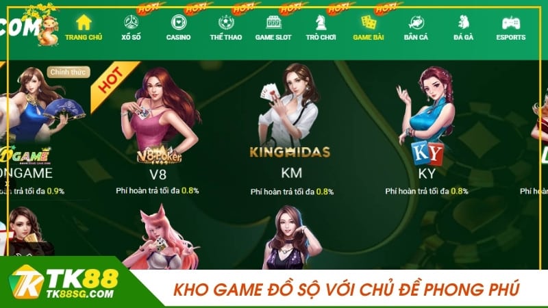 Các trò chơi trên nền tảng cá cược Go88 - Go88